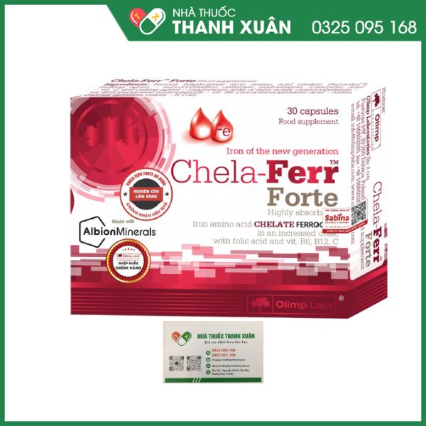 Chela-Ferr Forte - Viên uống bổ sung sắt cho người thiếu máu